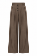 Pantalón ancho con pinzas y botones - LORCA