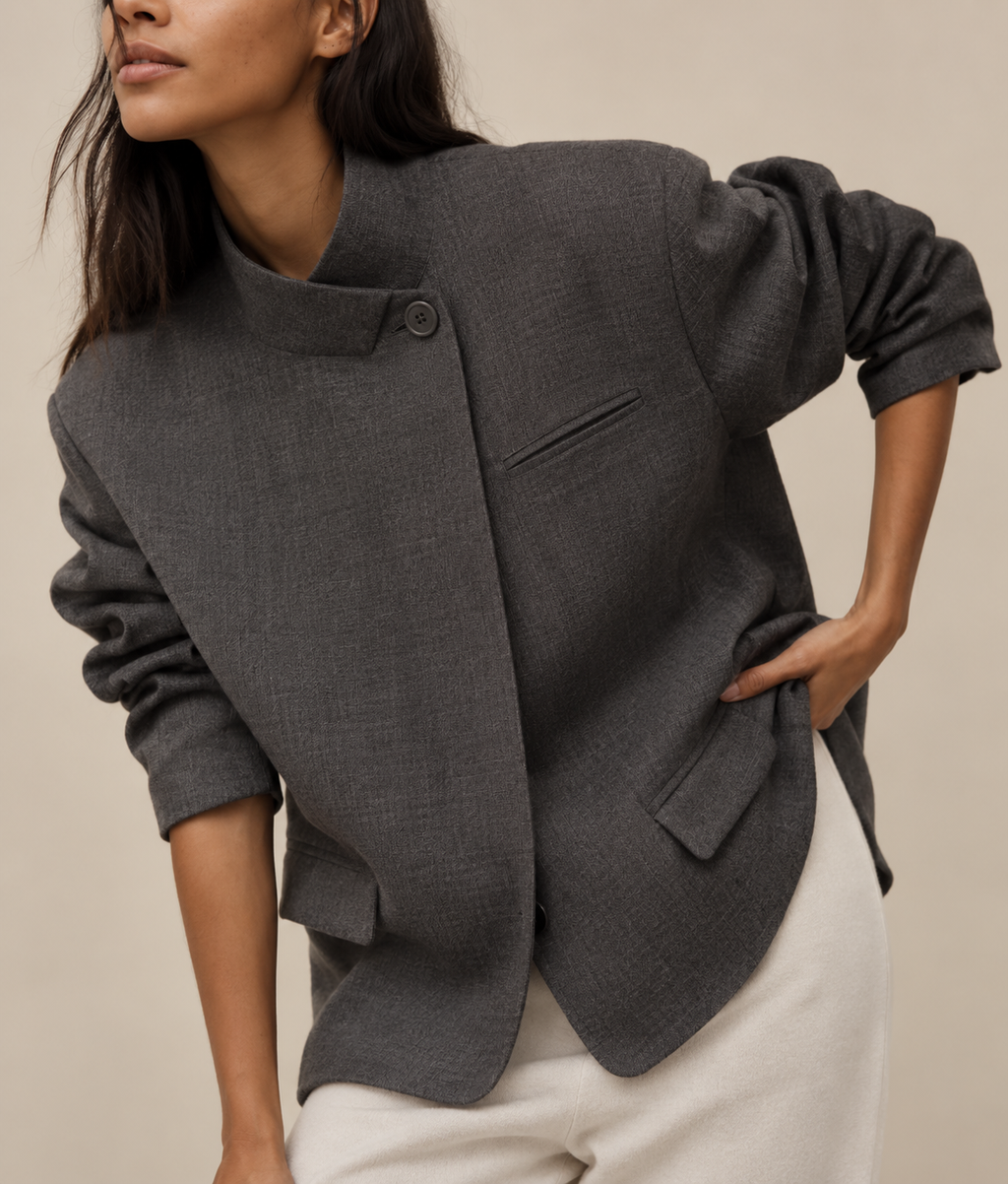 Blazer con cuello mao cruzado - VERONA