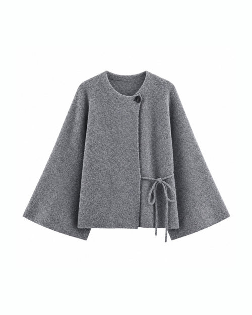Chaqueta de punto con lazo BRUMA - delantera
