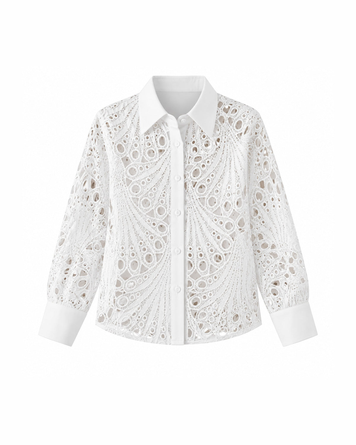 Camisa calada MATY blanca - delante