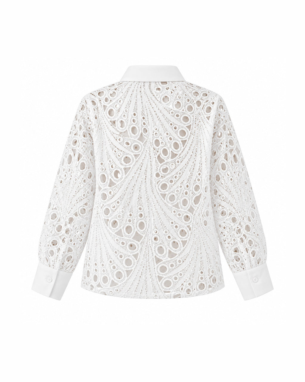 Camisa calada MATY blanca - detrás
