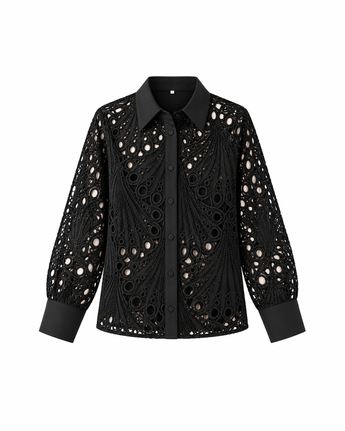 Camisa calada MATY negra - delante