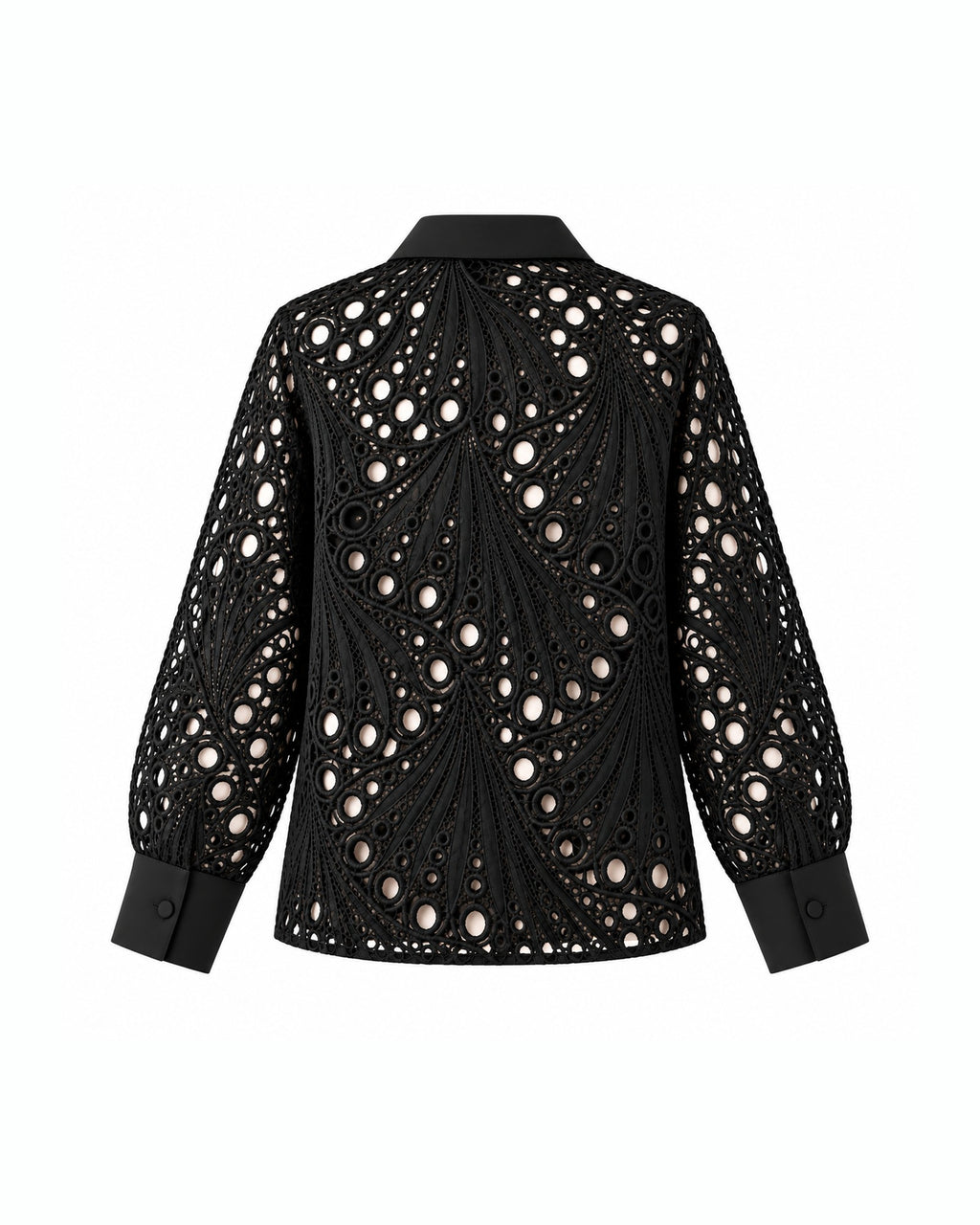 Camisa calada MATY negra - detrás