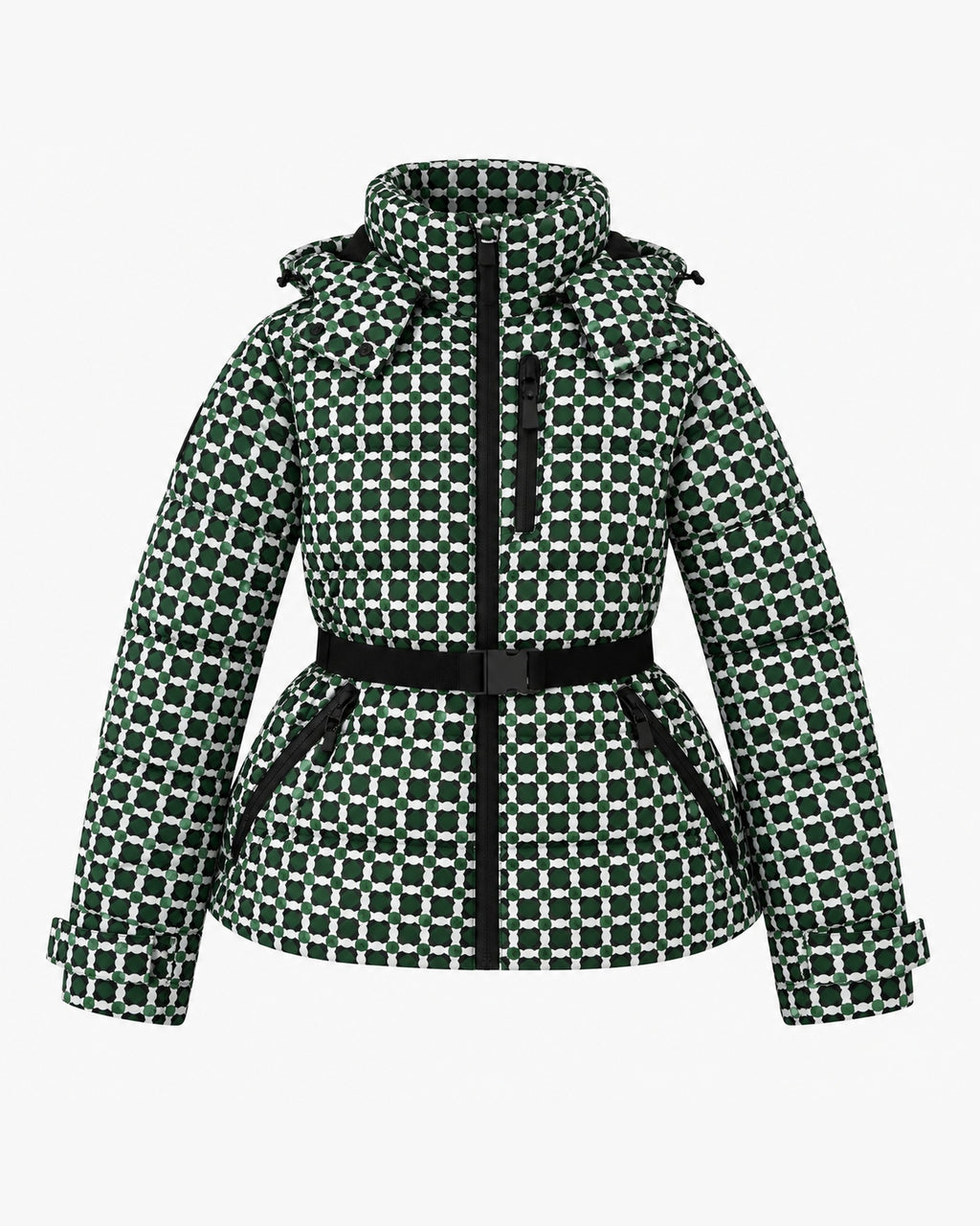 Abrigo acolchado TOPO estampado verde