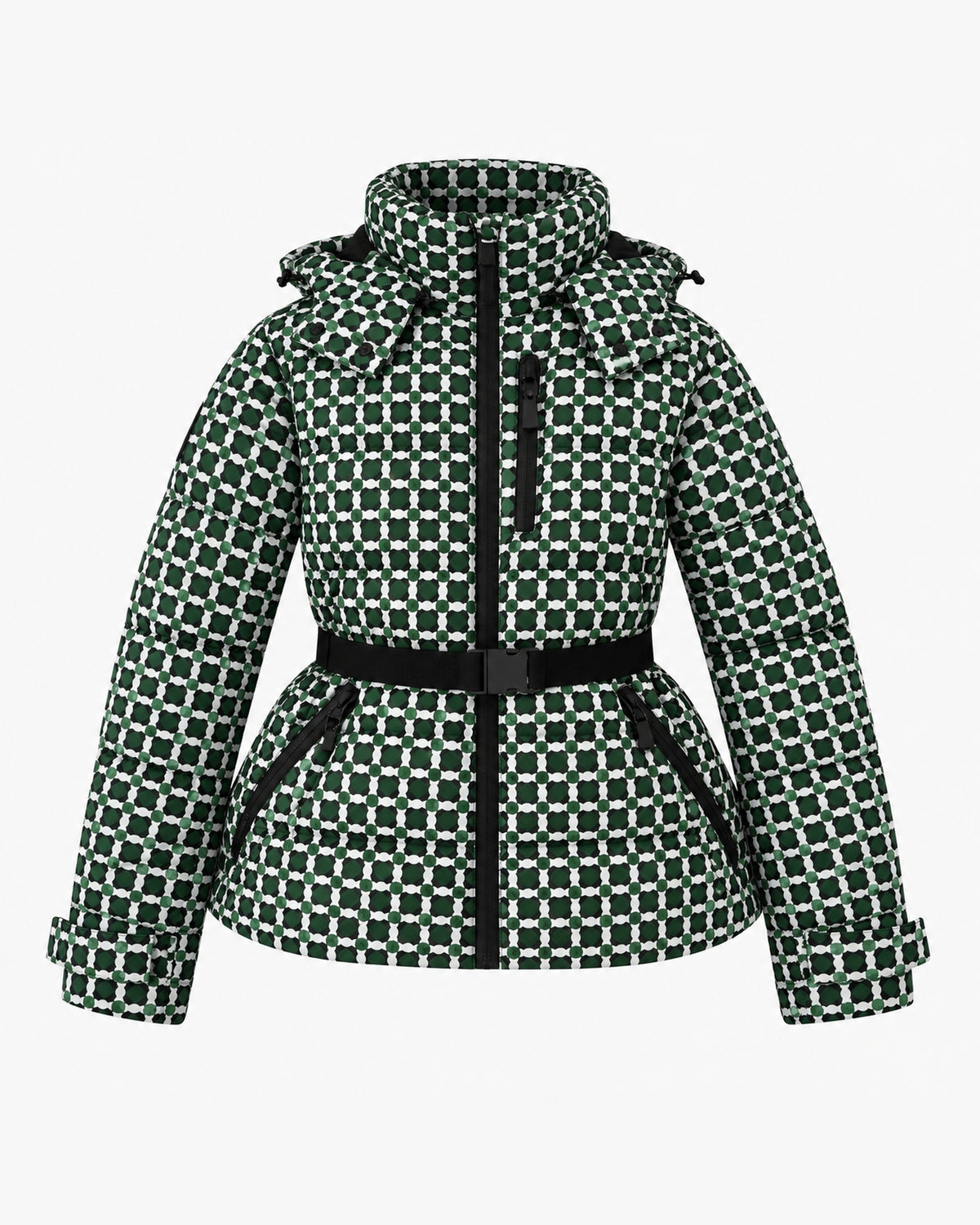 Abrigo acolchado TOPO estampado verde
