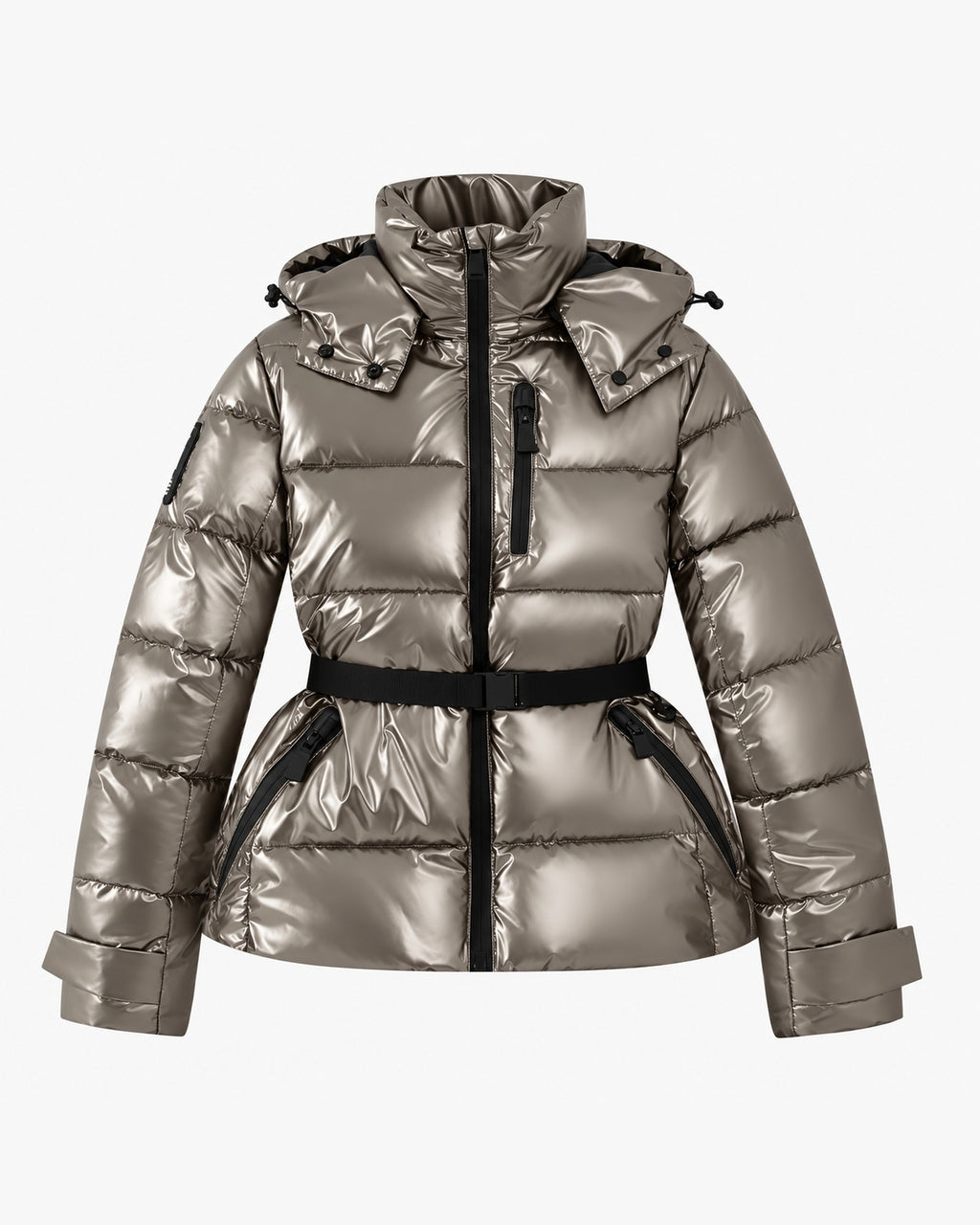 Abrigo acolchado TOPO plata